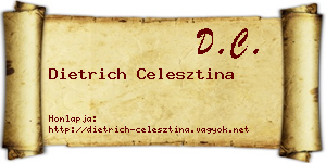 Dietrich Celesztina névjegykártya